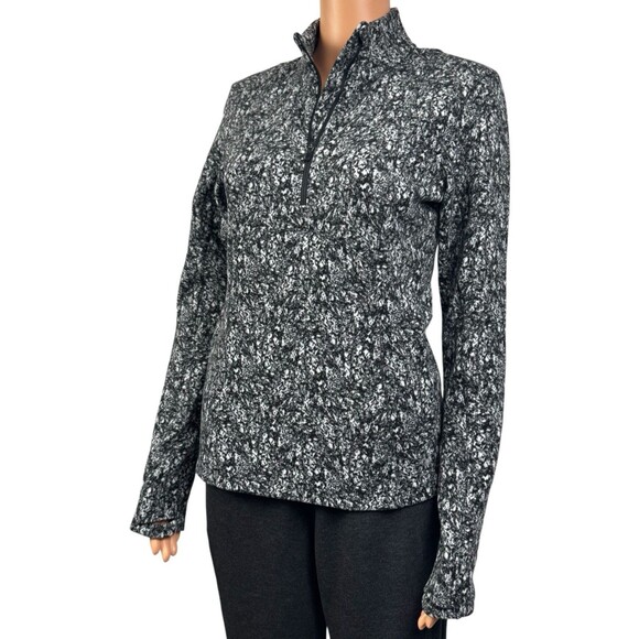 Spyder Active Womens Small Fleece Quarter Zip Printed Pullover - Picture 2 of 9
